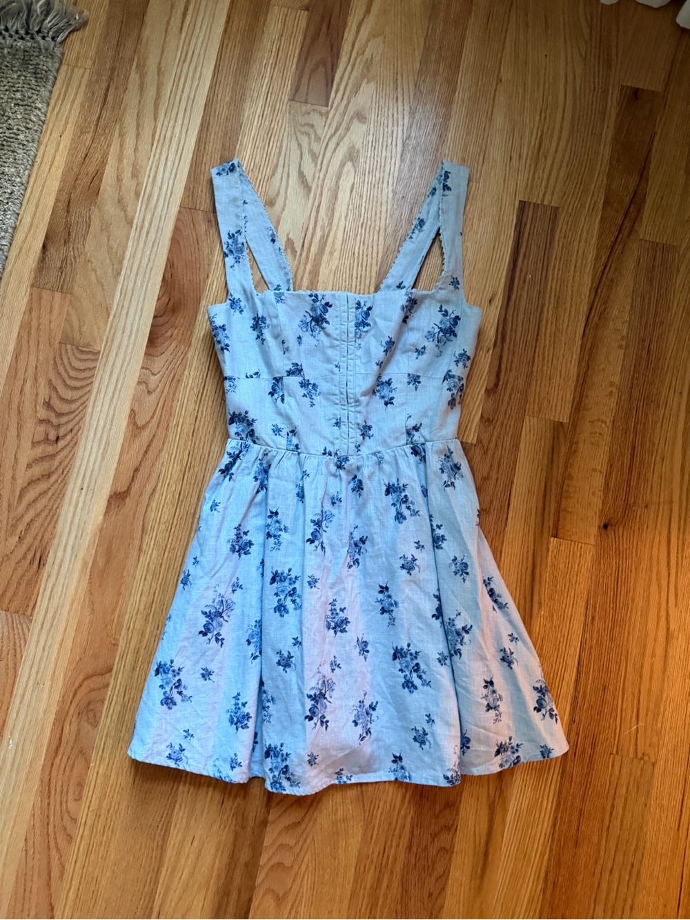 Reformation Light Blue Floral Mini Dress - Picture 2 of 2